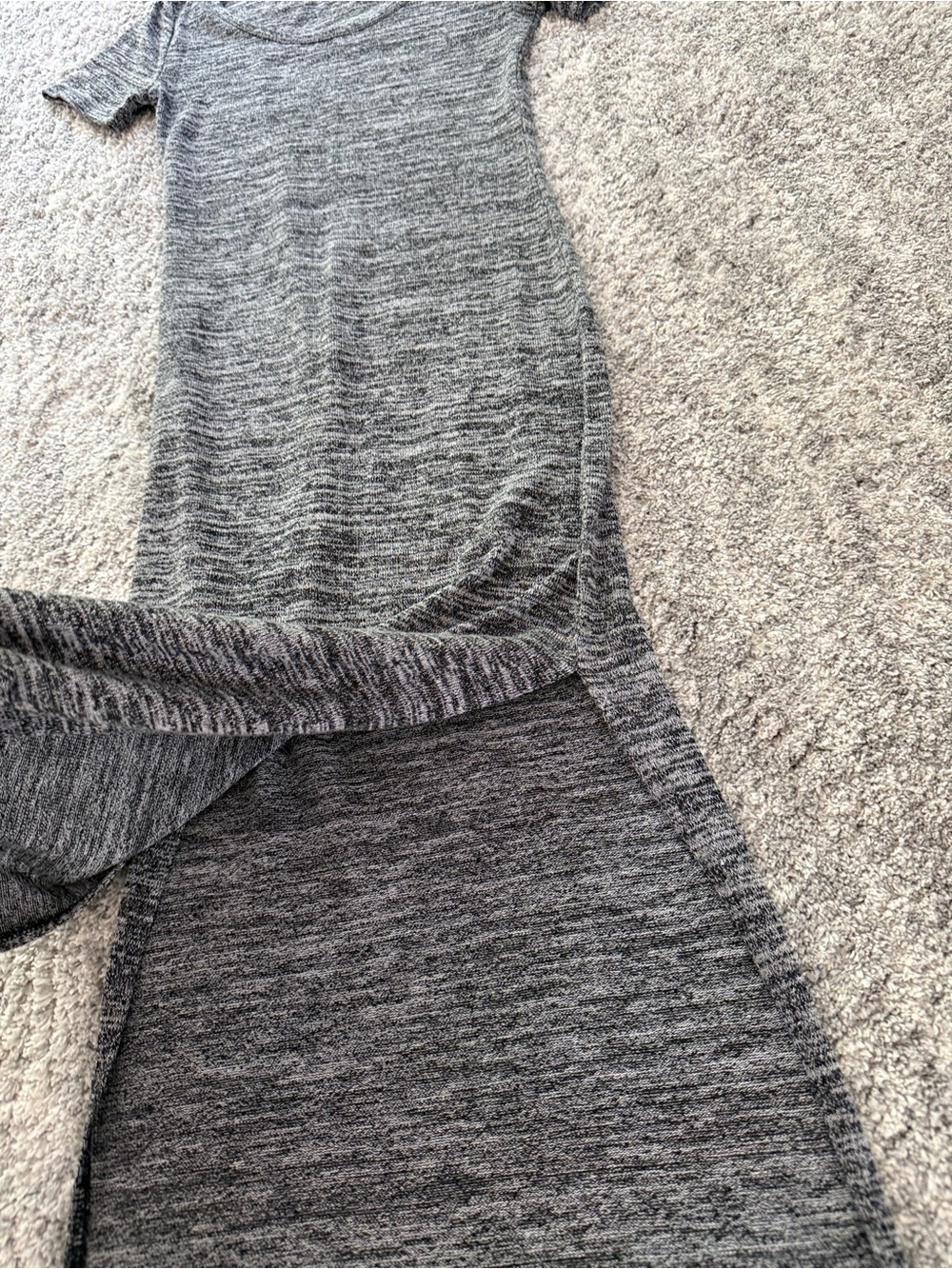 Forever 21 Heather Gray Ribbed Scoop-Neck Midi Dress - Picture 5 of 6